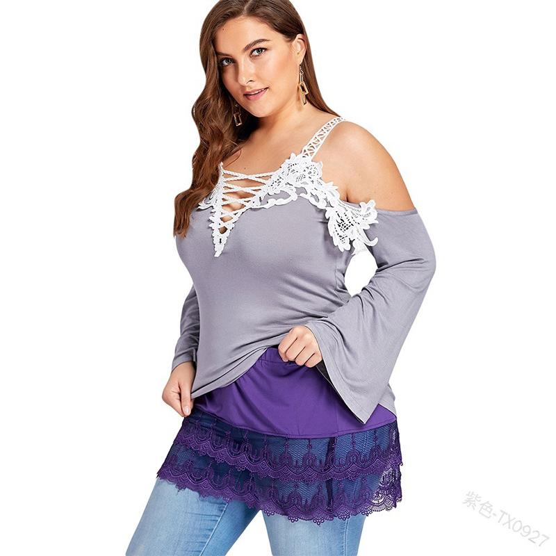 2 Extensions De Chemise Femme - Mini Jupes à Superposer - Noir Et Blanc - Polyester Élastique