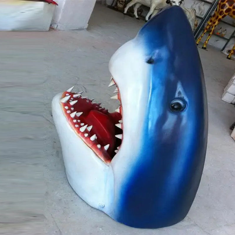🦈 Décoration de statue d'art de jardin de requin