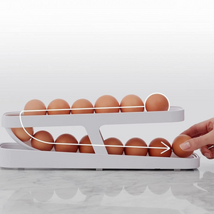 🥚Boîte de rangement automatique pour porte-œufs à défilement