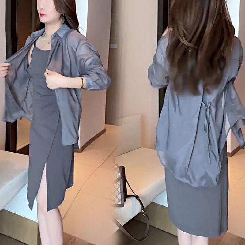 Chemise estivale en mousseline de soie