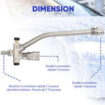 Accessoires de double raccordement pour canons à mousse