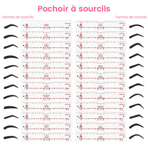 Kit de pochoirs à sourcils en silicone