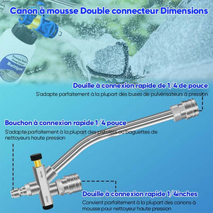 Accessoires de double raccordement pour canons à mousse