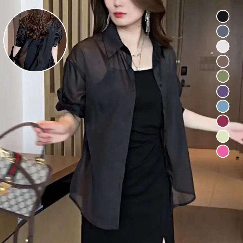 Chemise estivale en mousseline de soie