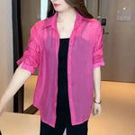 Chemise estivale en mousseline de soie