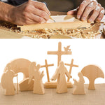 Décoration en bois scène de Pâques