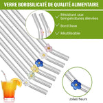 Pailles en Verre Teinté