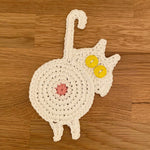 Dessous de Verre en Tricot de Cul de Chat Mignon