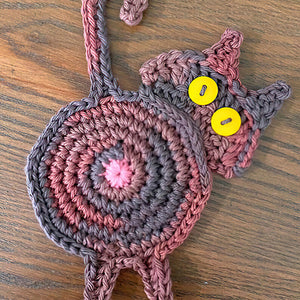 Dessous de Verre en Tricot de Cul de Chat Mignon