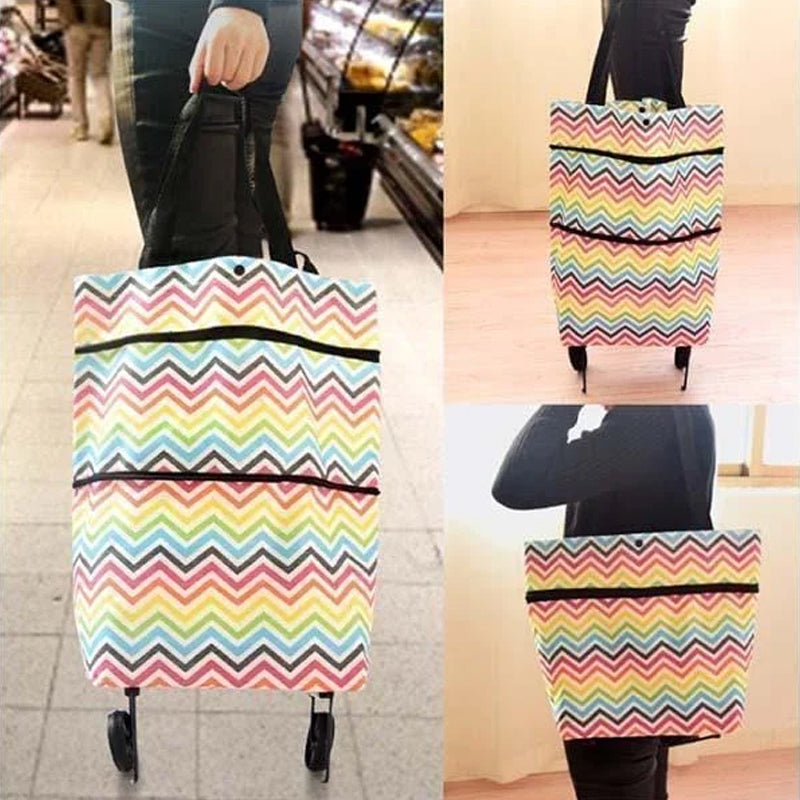 Sac à Provisions Pliant avec Roues