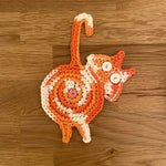 Dessous de Verre en Tricot de Cul de Chat Mignon