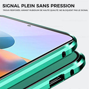 Étui de téléphone double face en verre trempé magnétique Samsung