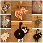 Dessous de Verre en Tricot de Cul de Chat Mignon
