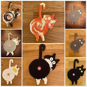 Dessous de Verre en Tricot de Cul de Chat Mignon