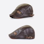 Nouveau Béret en Cuir Tendance