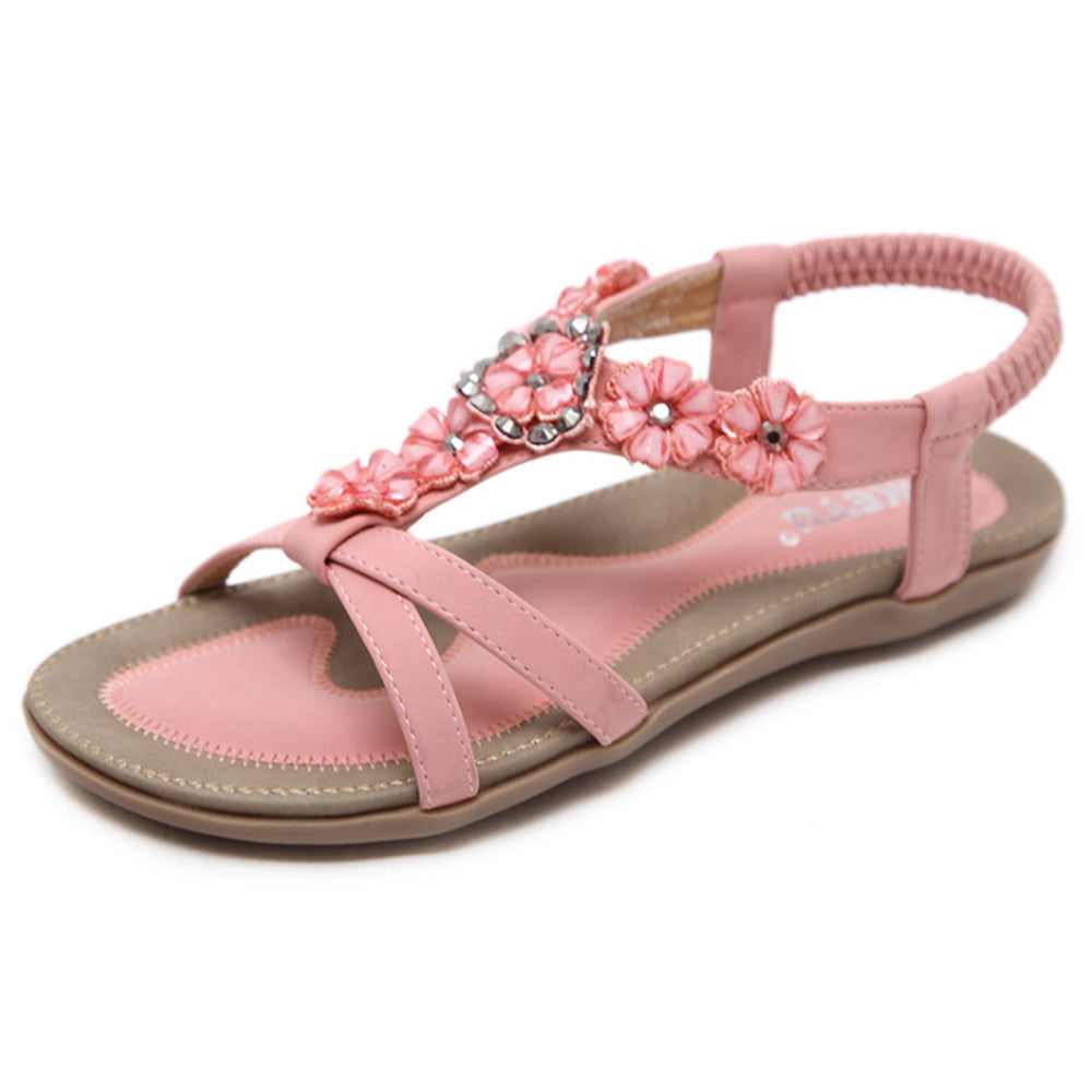 Ciaovie Sandales Plates à Fleurs - ciaovie
