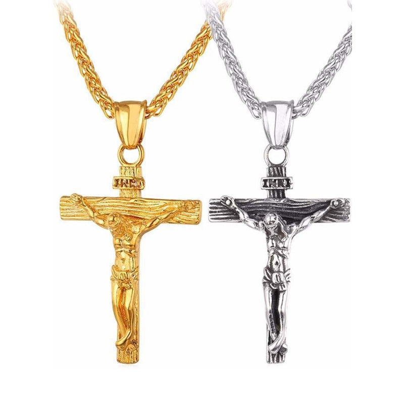 Collier en or avec croix de Jésus de Pâques