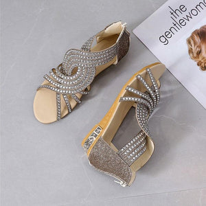 Sandales d'été avec Strass Chic pour Femmes