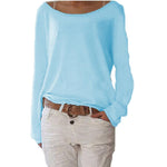 Femmes Manches Longues Pull en Tricot Casual Lâche - ciaovie