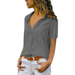 Dames T-shirt Décontracté en Mousseline de Soie - ciaovie