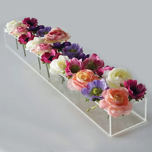 Vase à fleurs en acrylique transparent
