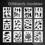 Modèles d'Art de Pochoir Dessiner rapide (12 Feuilles / Ensemble)