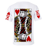 T-shirt Col Rond D'été Imprimé Motif Cartes à Jouer - ciaovie