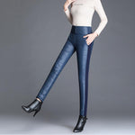Pantalon femme taille haute en duvet - ciaovie