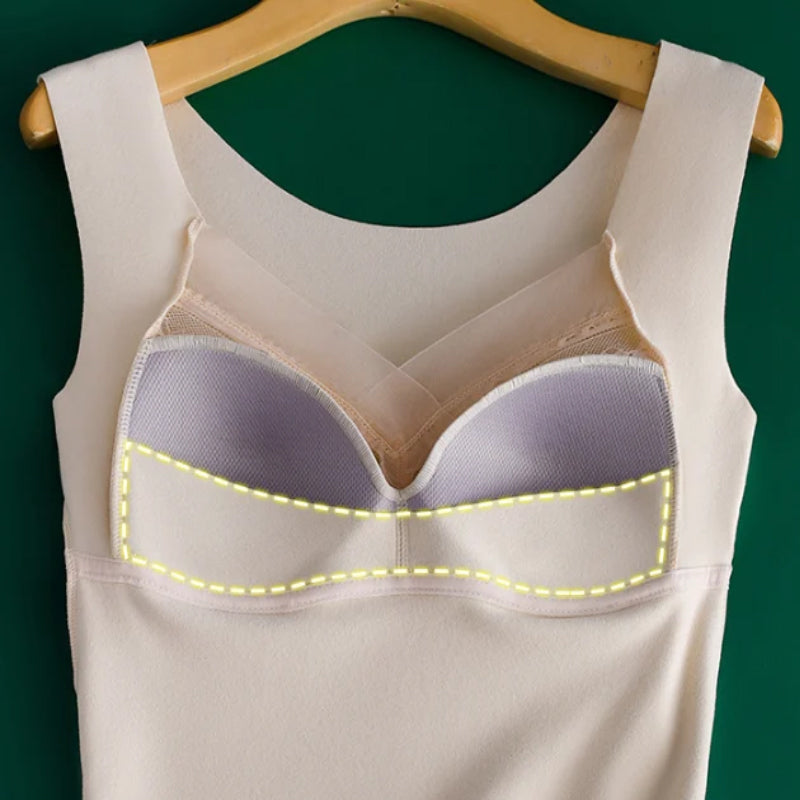 Sous-vêtement thermique à soutien-gorge intégré 2 en 1