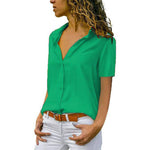 Dames T-shirt Décontracté en Mousseline de Soie - ciaovie