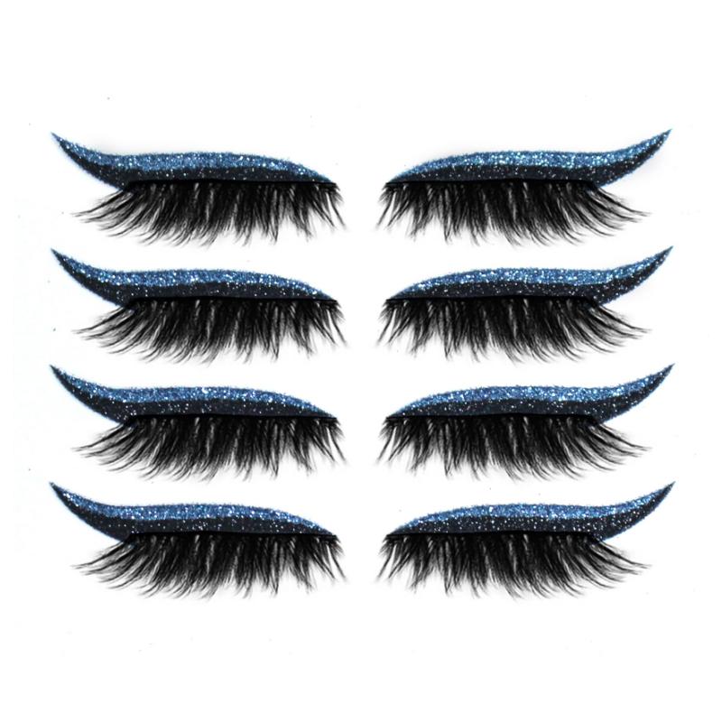 Eyeliner réutilisable et autocollants pour cils (4 paires)