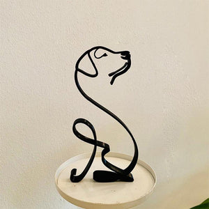 Chien Art Minimaliste Sculpture