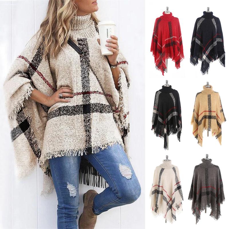 Ciaovie™ Pull châle à Carreaux - ciaovie