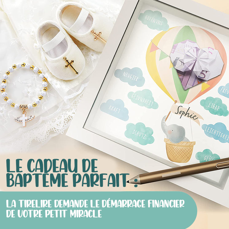 Banque d'épargne à cadre photo 3D pour enfants