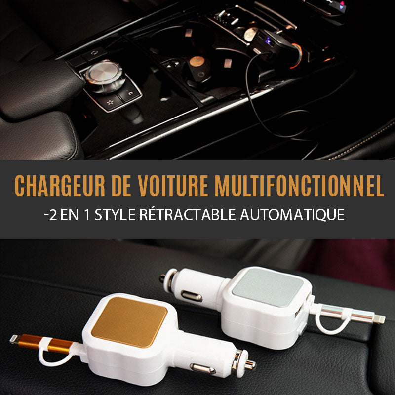 Ciaovie™ Chargeur de Voiture Multi avec Câble de Chargement Rétractable - ciaovie