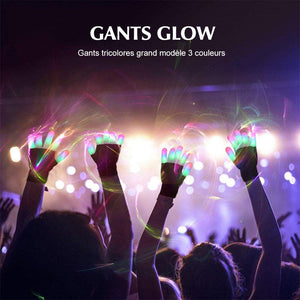 Gants LED Finger Lights 3 Couleurs 6 Modes - ciaovie