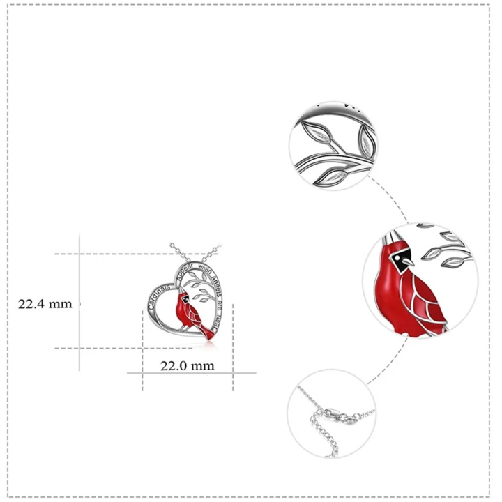 Collier Pendentif Coeur Cardinal