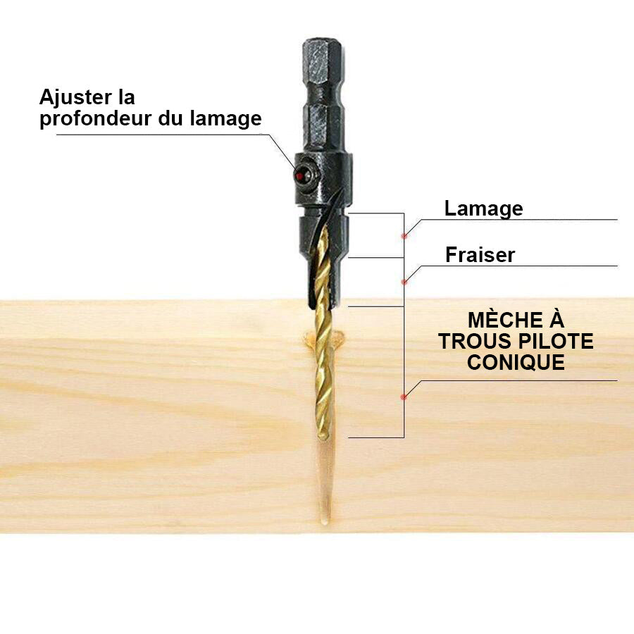 Forets hélicoïdal Pour Le travail Du Bois (5 PCs)