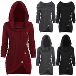 Robe-pull à Capuche Longue Élégante - ciaovie