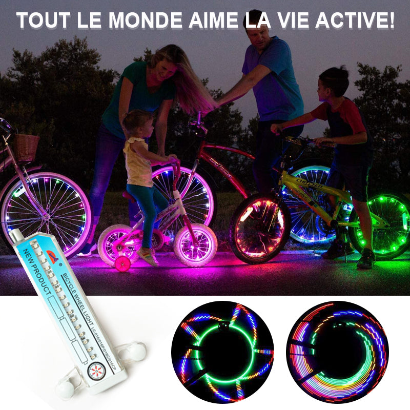 Lumières 3D LED à rayons de bicyclette