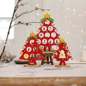 Mini Ensemble d’Arbre de Noël en Bois de Bricolage
