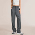 Pantalon confortable et ajusté à jambes larges