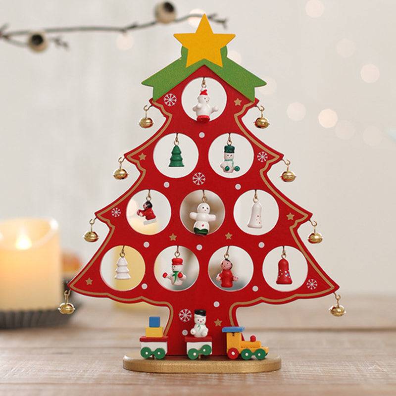 Mini Ensemble d’Arbre de Noël en Bois de Bricolage