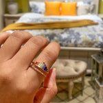 Bague en Micro Diamant Arc-En-Ciel