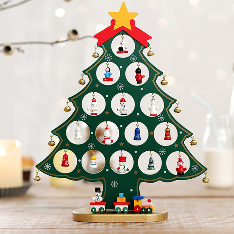 Mini Ensemble d’Arbre de Noël en Bois de Bricolage