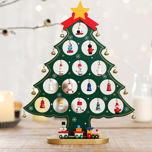 Mini Ensemble d’Arbre de Noël en Bois de Bricolage