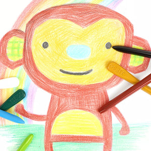 Ensemble de Crayons en Cire Organique pour Enfants (Livré avec un livre de dessin)
