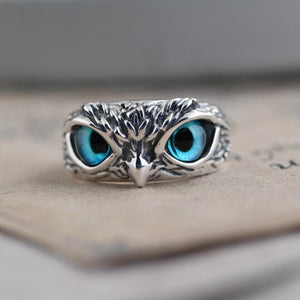 Bague de Hibou Œil de Démon Réglable