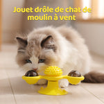 Jouet Drôle de Chat de Moulin à Vent Rotatif