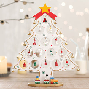 Mini Ensemble d’Arbre de Noël en Bois de Bricolage